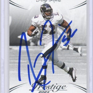 Handsignierte Ray Louis Football Karte Signiert Baltimore Ravens