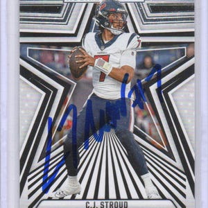 Handsignierte CJ Stroud Football Karte, signierter Texans Quarterback