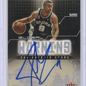 Handsignierte Tony Parker Basketball Karte, signiert San Antonio Spurs