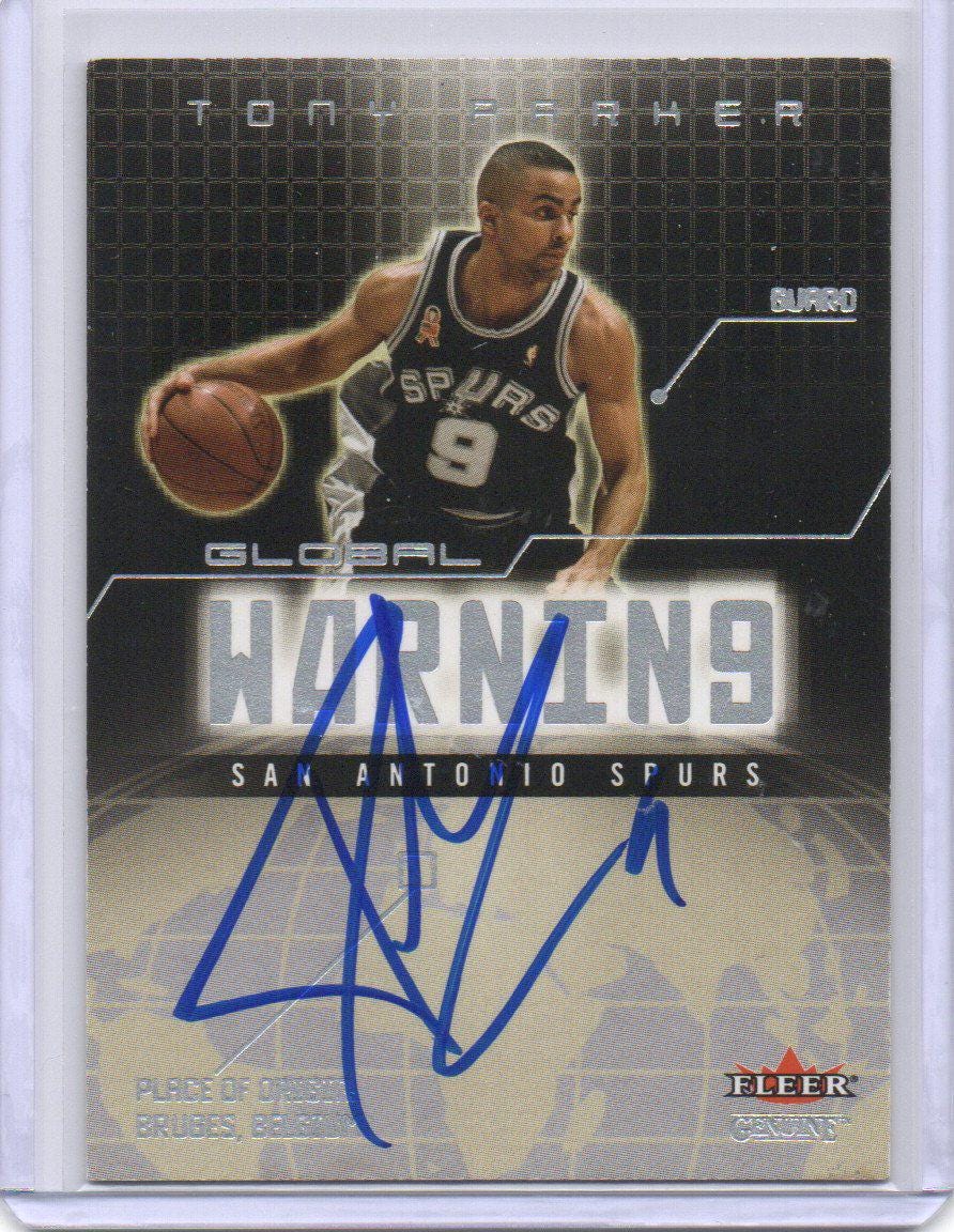 トニー・パーカー直筆サイン入りバスケットボールカード（サン