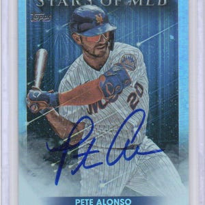 Handsignierte Pete Alonso Baseball Karte New York Mets