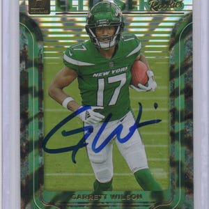Handsignierte Garrett Williams Football Karte mit Unterschrift der New York Jets