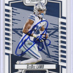 Handsignierte CeeDee Lamb Football Karte Dallas Cowboys