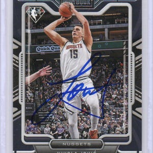 Autogramm Nikola Jokic Basketball Card Denver Nuggets signiert