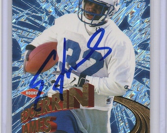 Tarjeta de fútbol autografiada de Edgerrin James firmada por los Indianapolis Colts