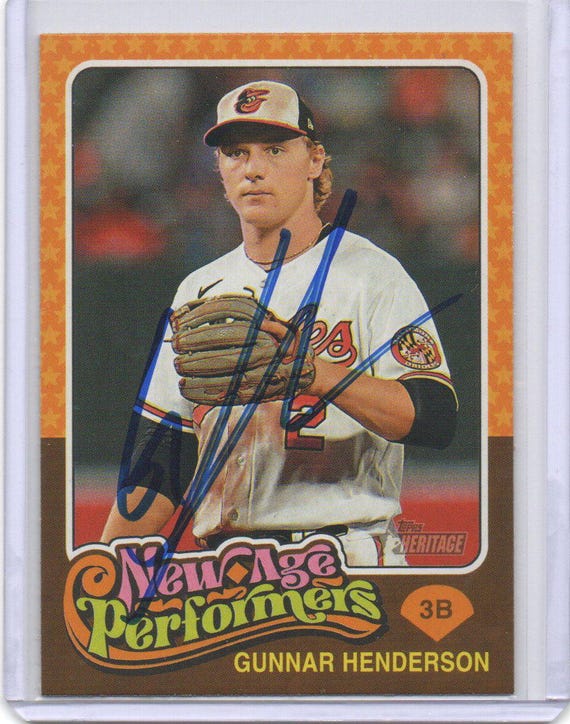 Autographed Gunnar Henderson Baseball Card Signed Baltimore 