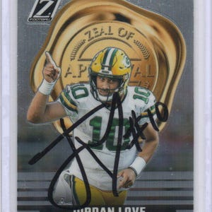 Handsignierte Jordan Love Football Karte Signiert Packers