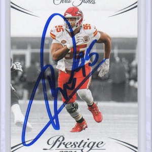 Handsignierte Chris Jones Football Card Signed Chiefs