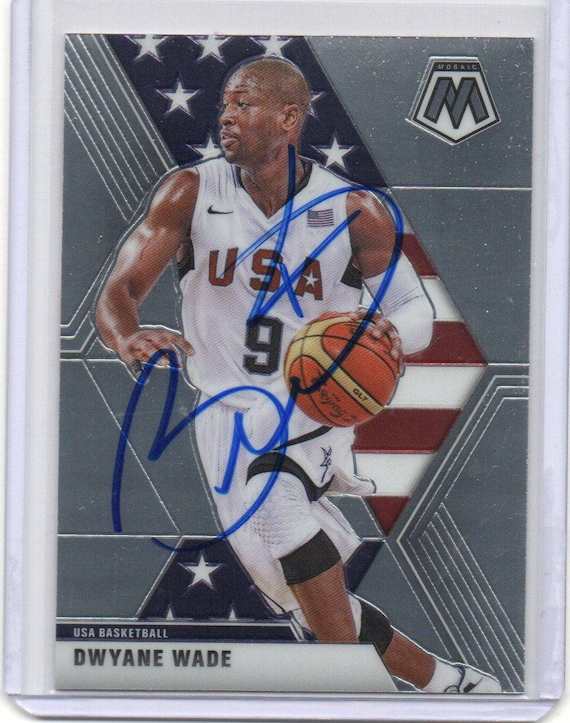 ドウェイン・ウェイドの直筆サイン入りバスケットボールカード（ヒート