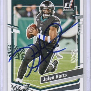 Handsignierte Jalen Hurts Football Karte Philadelphia Eagles