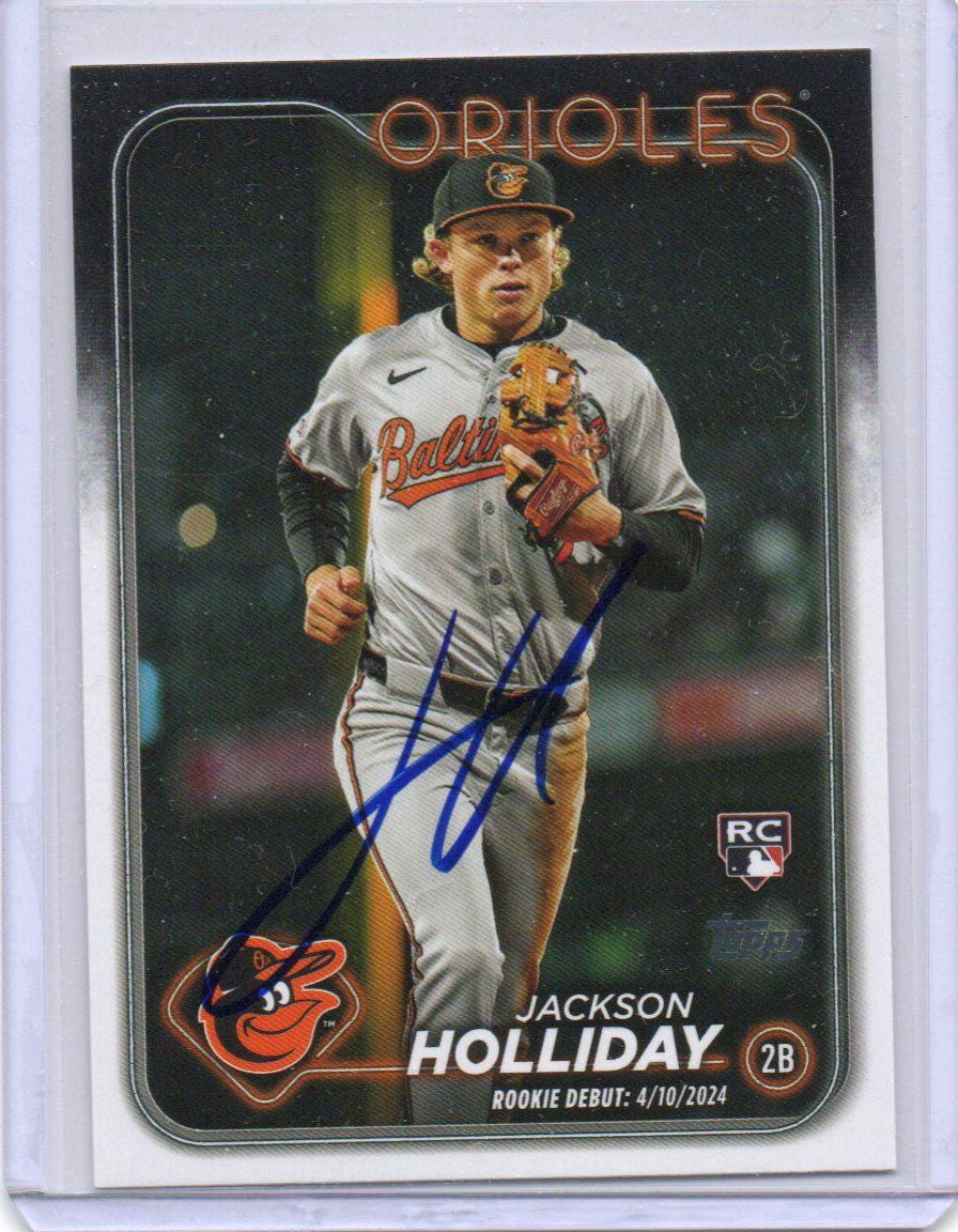 Autographed Jackson Holliday Baseball Card Signed Baltimore