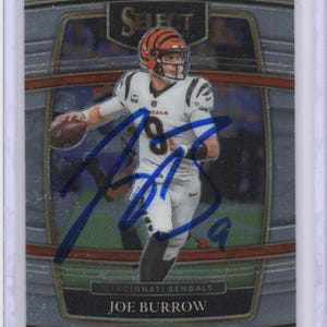 Handsignierte Joe Burrow Football Karte Cincinnati Bengals