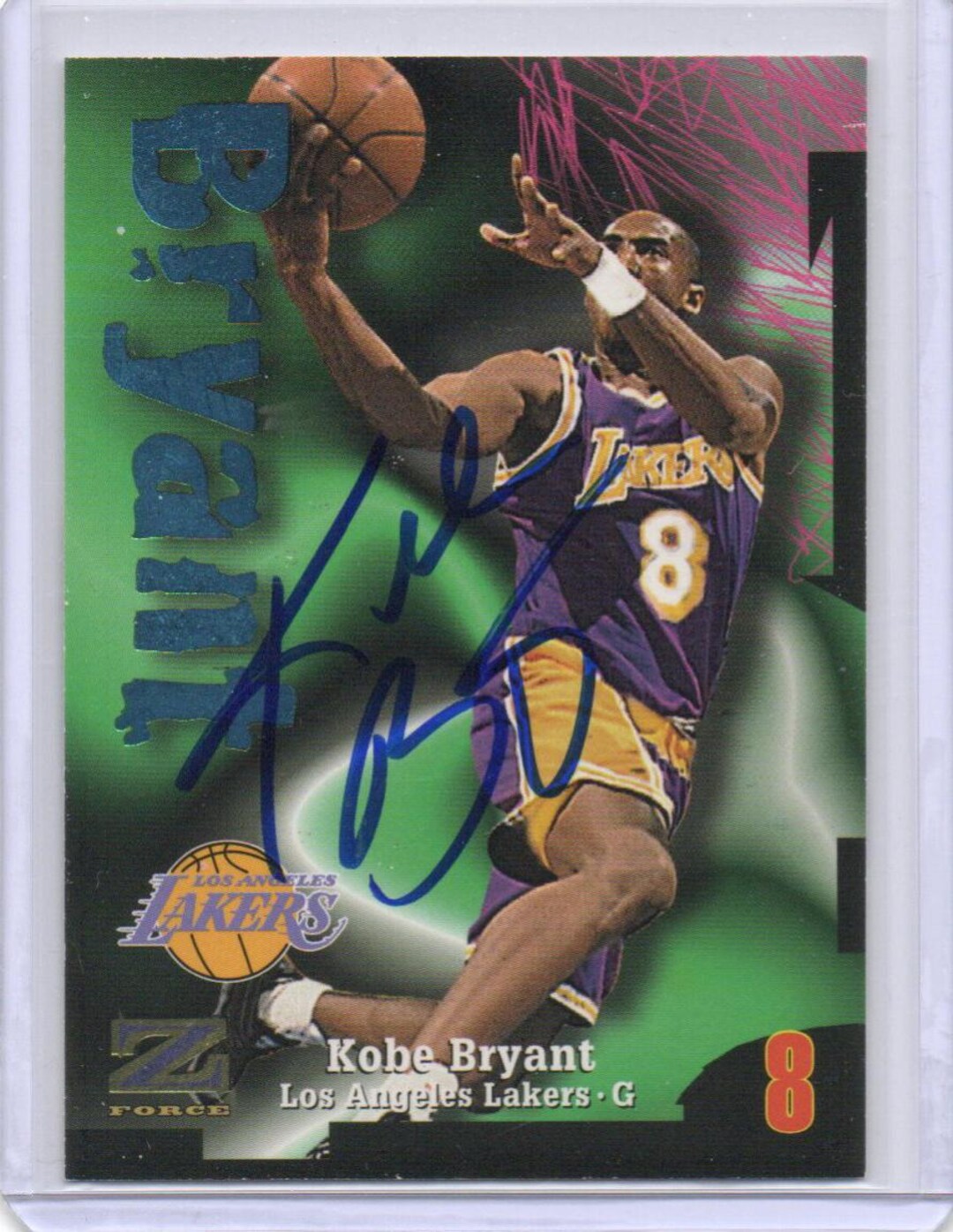 signed kobe bryant basketball card