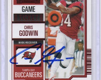 Autographed Chris Godwin Football Card Signed Tampa Bay Buccaneers