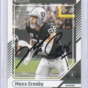 Handsignierte Maxx Crosby Football Card Signiert Las Vegas Raiders