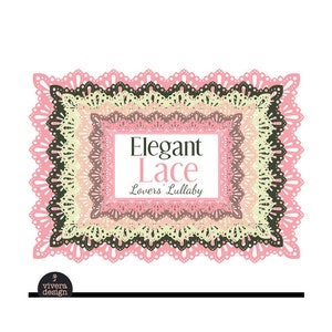 Rectangle Lace Frames - Elegant Lace - Lover&#39;s Lullaby - Digital Clip Art
