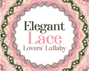 Digital Circle Frames Clip Art - Inverted Lace - Elegant Lace - Lovers' Lullaby - Lace inside the circle - PNG & SVG