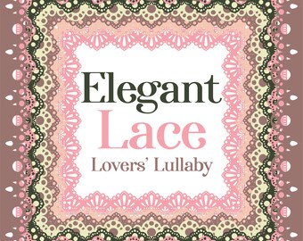 Elegant Inverted Lace Square Frames Clip Art (PNG & SVG)