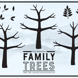 Árbol genealógico sin hojas - Árbol de invierno - Ideas de árboles de huella digital - Árbol desnudo - PNG & SVG