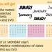 Any Year Master Calendar Handwritten Monthly Calendar - Etsy