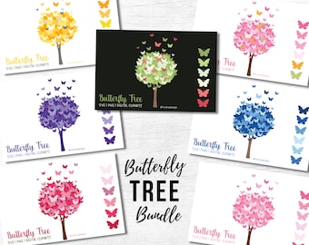 The Butterfly Tree Bundle Digital Clip Art | PNG | SVG