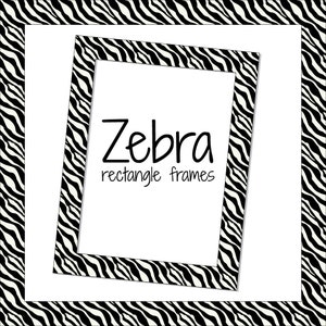 Digitale ClipArt - Rechteckrahmen im Zebra-Muster