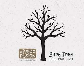 Bare Tree - Printable PDF | PNG | SVG - Tree with No Leaves - Winter Tree - perfect for thumb-print tree