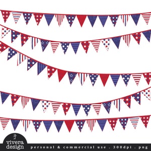 Digital Clip Art Fourth of July Banners image 1
