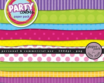 Digital Paper Pack - Fun Party Colors