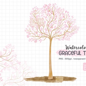 Arbre gracieux | PNG | Clipart numérique | Téléchargement instantané