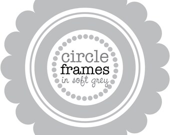 Images circulaires dans les images clipart numériques grises