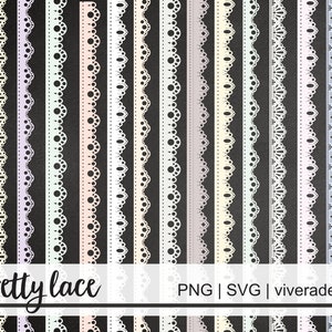 Mooie kantlinten in pastel - PNG | SVG - Digitale Illustraties