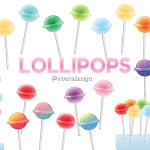 Sweet Lollipops  - Digital Clip Art - Instant Download