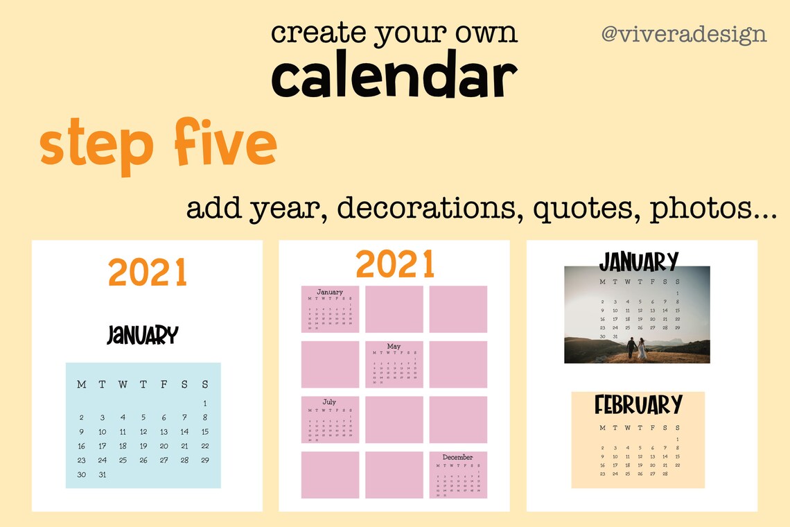 Any Year Master Calendar Handwritten Monthly Calendar | Etsy