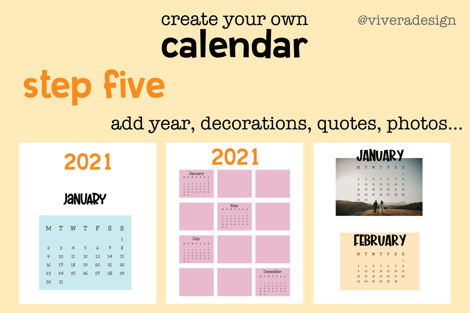 Any Year Master Calendar Handwritten Monthly Calendar - Etsy