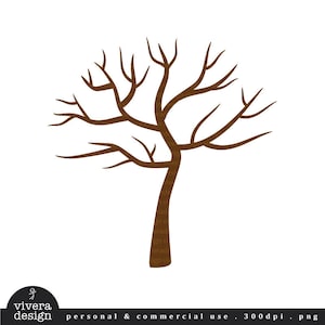 Afdrukbare pdf - Boom zonder bladeren - winterboom - perfect voor duimafdrukboom
