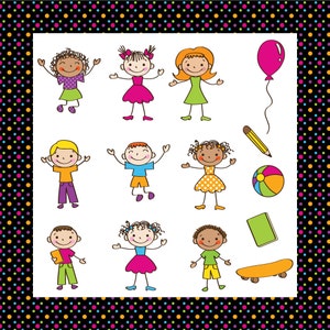 Children Stick Figures - Play and Learn