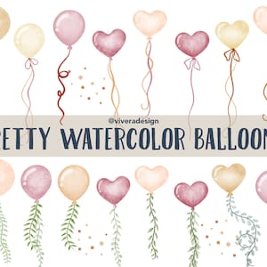 Earth Tone Watercolor Balloon Clip Art - Decoratie Ideeën voor Feesten, Social Media Posts