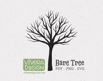 Bare Tree - Printable PDF | PNG | SVG - Tree with No Leaves - Winter Tree - perfect for thumb-print tree