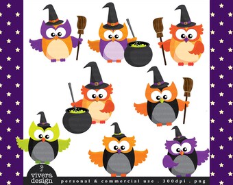 Owl Digital Clip Art | Etsy