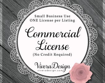 Könnte beinhalten: Ein weißer Spitzenkreis mit dem Text "Small Business Use ONE License per Listing Commercial License (No Credit Required) Vivera Design viveradesign.com" und einer rosa Rose.