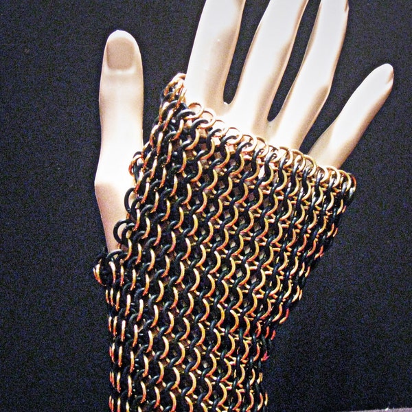 The Sucker Punch Steampunk Chainmaille Fingerless Glove