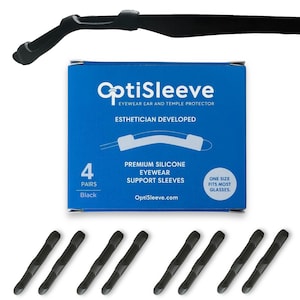 OptiSleeve: Hypoallergenic Silicone Eyeglass Temple Sleeves