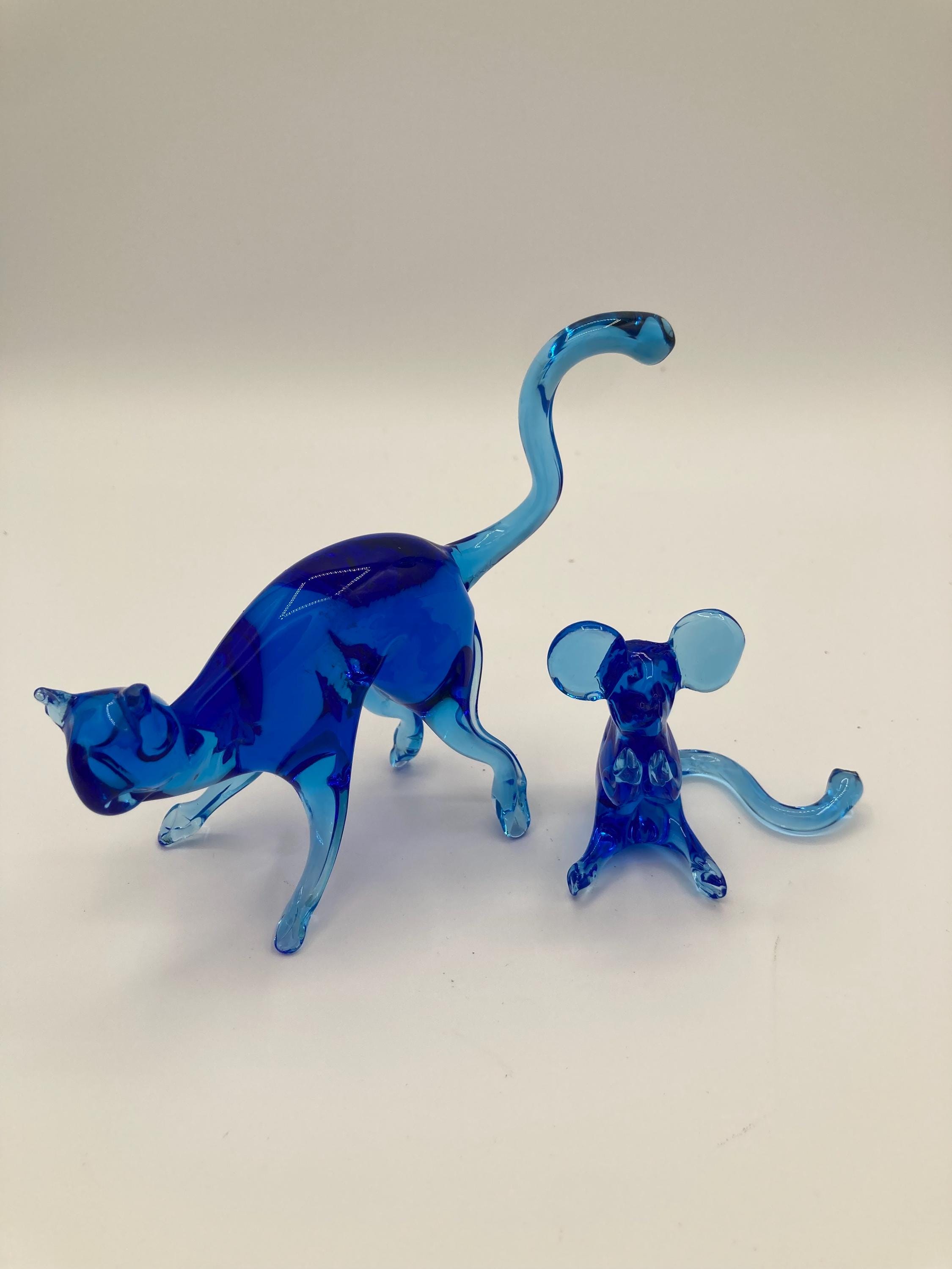 vintage glass figure ୨୧ * ガラスの リスさん vintage glass figure