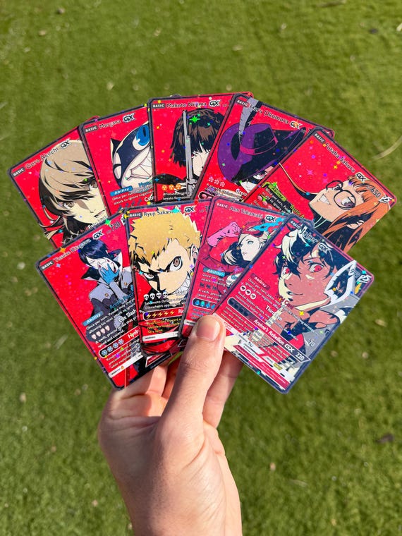 Custom Pokmon Style Cards Persona 5 GX Phantom Thieves [FULL PACK] + Goro  - Etsy