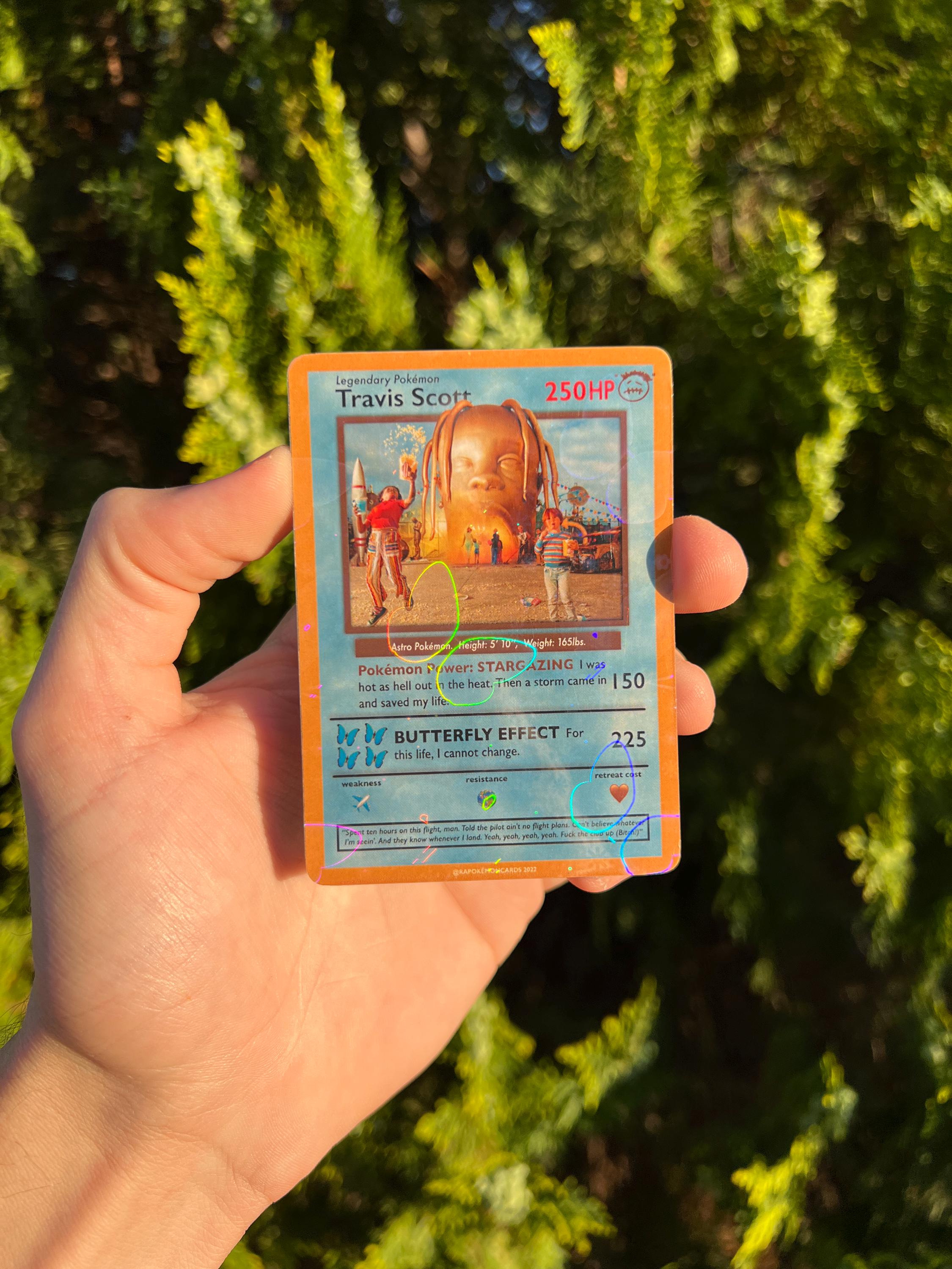 Tarjeta estilo Pokmon ASTROWORLD de Travis Scott