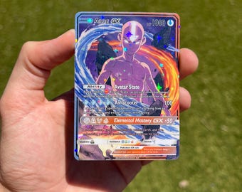 Carte de style Pokémon Avatar : Le dernier maître de l'air Aang