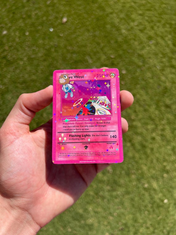 Tarjeta De Estilo Pokémon De Graduación De Ye Kanye West OG - Etsy