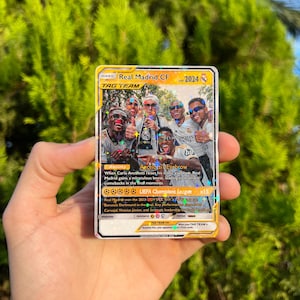 Carta estilo Pokémon del Real Madrid FC TAG TEAM