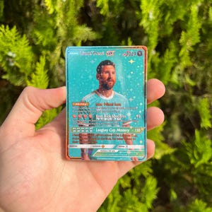Leo Messi Inter Miami blue Pokémon style card